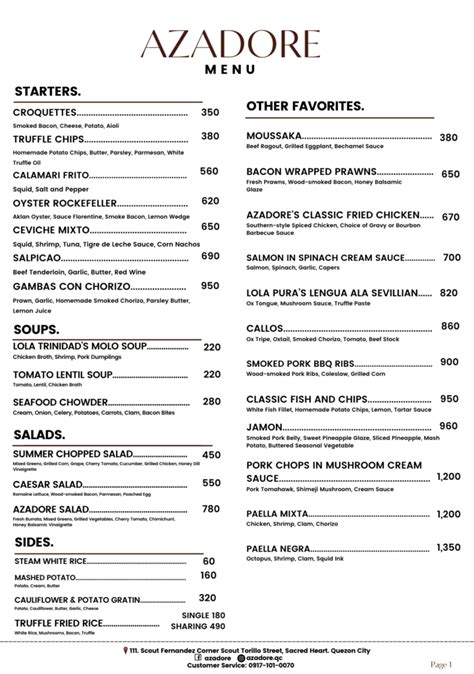 bocca quezon city menu